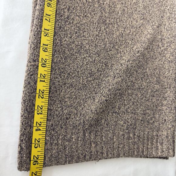 Zara Women’s Pants S Wide-Leg Brown Mixed Thick Knit Elastic Waist - Picture 13 of 14